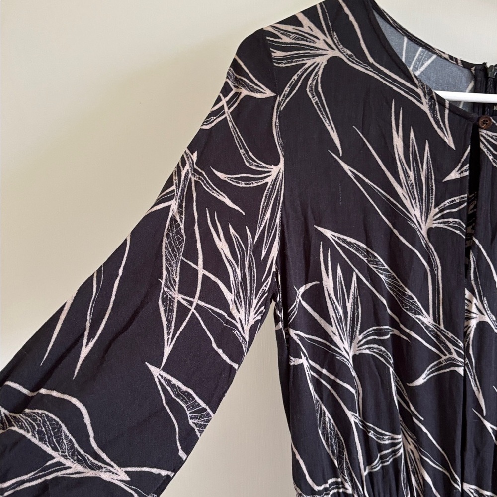Tanoa bird of paradise long sleeve romper Hawaii tropical spring summer - Picture 6 of 7